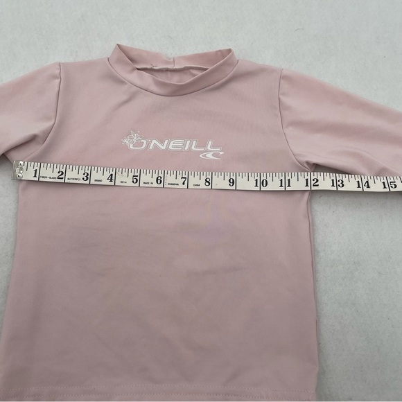 O’Neill Girls Pink Short Sleeve slim fit UVA/UVB 50+ rash guard swim shirt sz 3t - Picture 5 of 6
